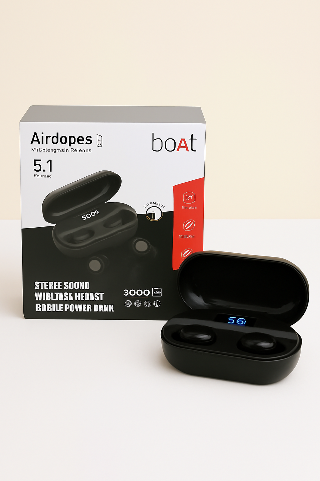 boAt Airdopes 5.1 Wireless Earbuds with 3000mAh Charging Case