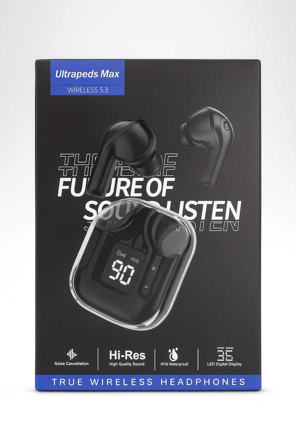 Ultrapeds Max Wireless 5.3 – True Wireless Headphones with LED Display